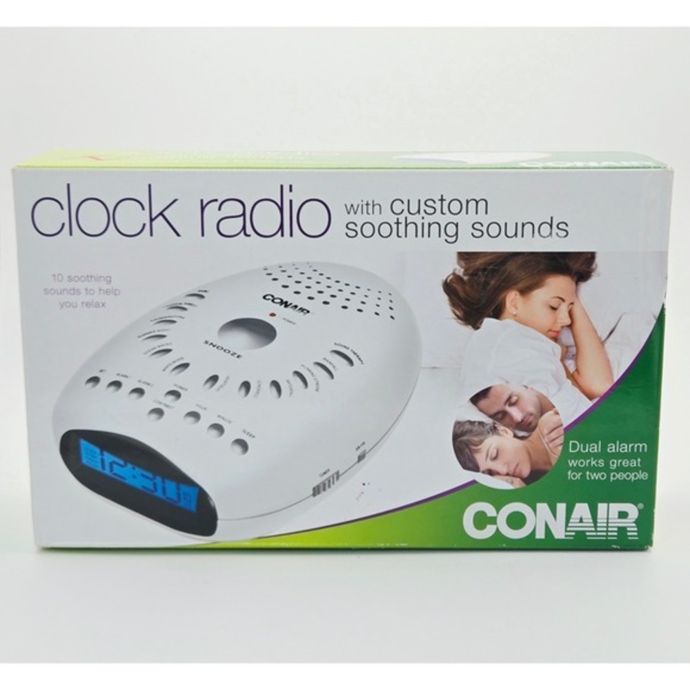 Conair Body Benefits SU7 Relaxation Clock Radio White Noise Sound Machine New